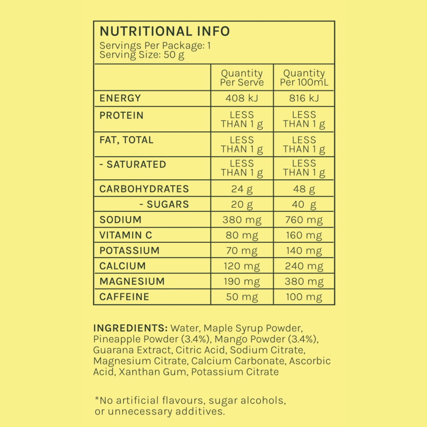 Tropical – Caffeinated Energy Gel