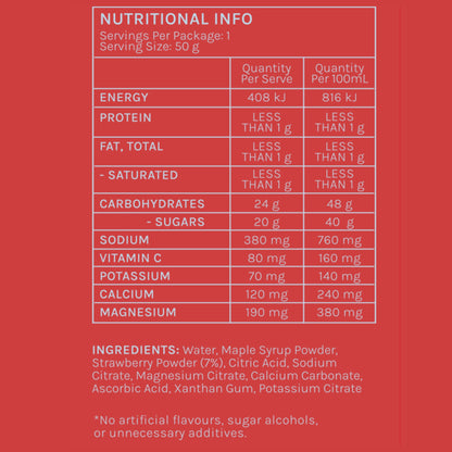 Strawberry – Caffeine-Free Energy Gel
